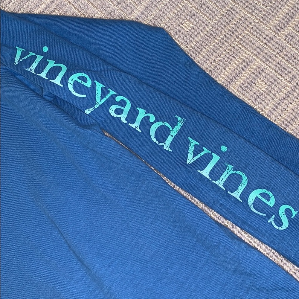 Vineyard Vines Blue Tee with Green Whale - Picture 6 of 6